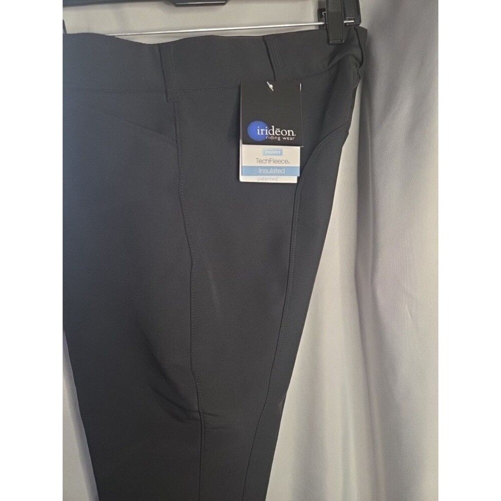 Irideon Women's Riding Tech Fleece Breeches Size 30 Black With Black Stitch NWT